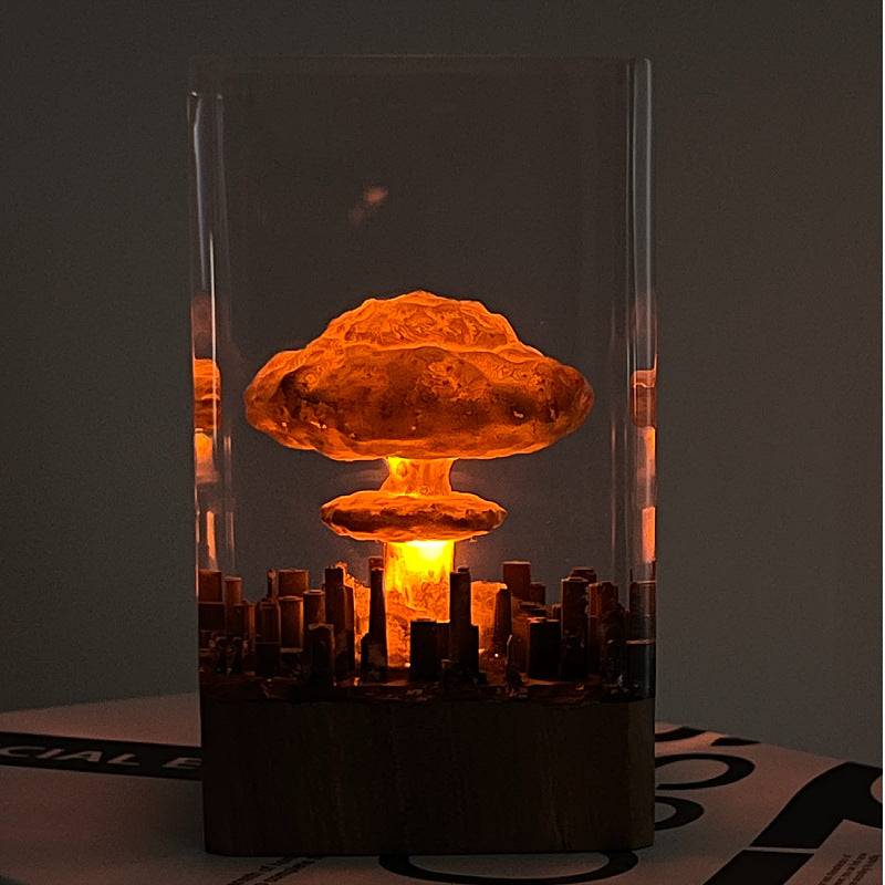 Small Night Lamp Decoration Atomic Bomb Explosion Mushroom Resin Crafts